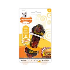 Nylabone Domuz Pastırması ve Cheeseburger Aromalı Köpek Çiğneme Kemiği