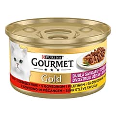 Gourmet Çifte Lezzet Sığır Eti Tavuk Kedi Maması
