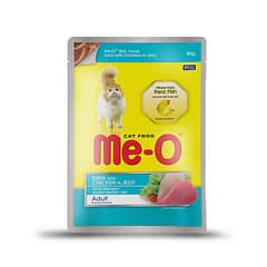 MeoMe-O Pouch Ton Balığı & Tavuk Etli Kedi Yaş Mama 80 gr (12 adet)