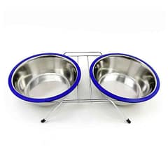 Playfull 64 Oz Krom Kaplı Çiftli Mama Kabı