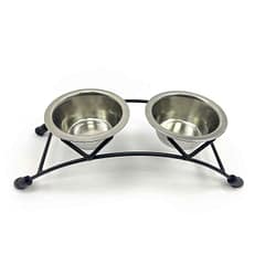 Playfull 8 Oz Antik Desenli Çelik Mama ve Su Kabı