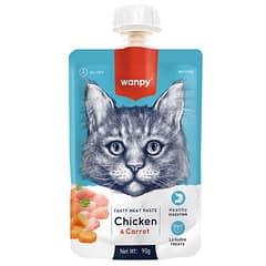 Wanpy Meat Paste Chicken & Carrot Taze Tavuklu ve Havuçlu Kedi Et Ezmesi 90 Gr