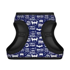 WAUDOG Clothes soft dog harness with QR passport, "Batman blue white" design 26-28 cm
