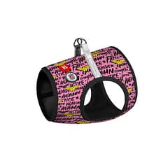 WAUDOG Wonder Woman Pembe Desenli Soft Köpek Göğüs Tasması