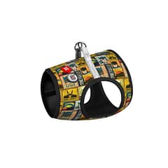 WAUDOG Clothes soft dog harness with QR passport, "Batman vintage" design 26-28 cm