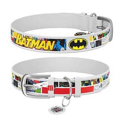 Collar Waudog Batman Desenli QR Pasaportlu Köpek Boyun Tasması 38-49 Cm