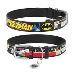 Collar Waudog Batman Desenli QR Pasaportlu Köpek Boyun Tasması 38-49 Cm