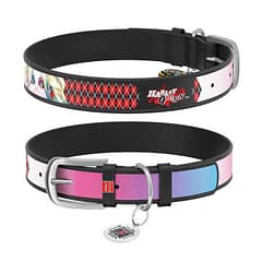 Collar Waudog Harley Quinn Desenli QR Pasaportlu Köpek Boyun Tasması 38-49 Cm