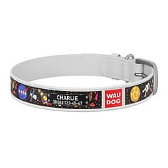 Collar Waudog Nasa Desenli QR Pasaportlu Köpek Boyun Tasması