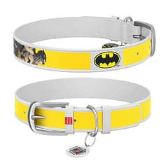 WAUDOG Design genuine leather dog collar with QR passport