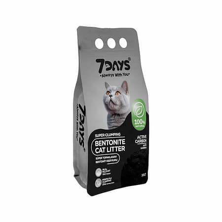 7 Days Carbon Grey Aktif Karbonlu Kedi Kumu 10 LT