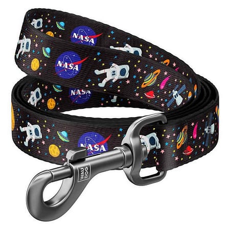 WAUDOG Nylon dog leash "NASA" design, adjustable L 152-183 cm