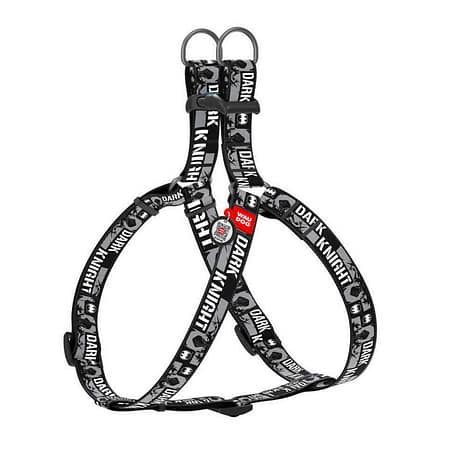 WAUDOG Nylon dog harness with QR passport, "Dark knight" design 28-40 cm