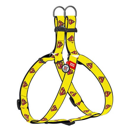 WAUDOG Nylon dog harness with QR passport, "Superman 2" design 28-40 cm