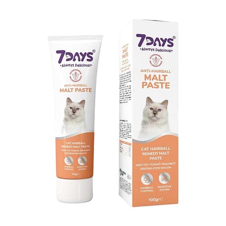7 Days Anti-Hairball Malt Paste Kedi Macunu 100 gr - Tüy Yumağı Önleyici ve Tüy Sağlığı Destekleyici