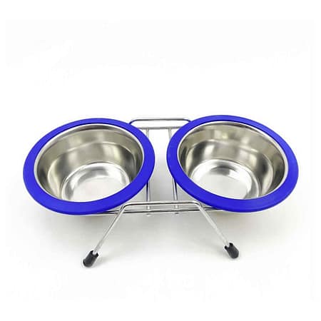 Playfull 8 Oz Krom Kaplı Çiftli Mama Kabı