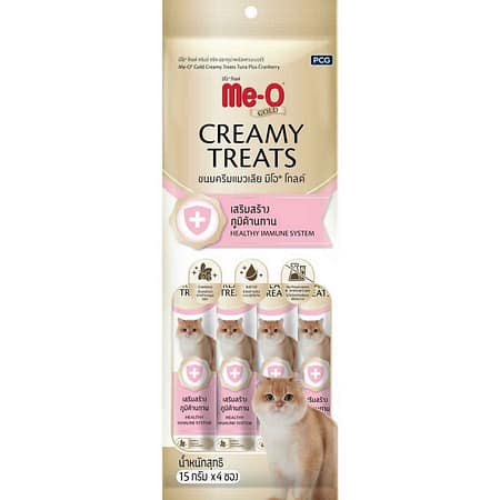 TR55CAS3315 Me-O Gold Immune System Creamy Treat Tuna Kedi Ödülü 4x15gr (12 Ade