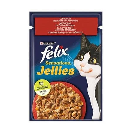 Felix Sensation Sığır Etli ve Domatesli Kedi Yaş Maması