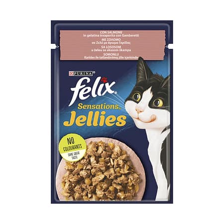 Felix Sensation Somon ve Karidesli Kedi Yaş Maması 85 gram