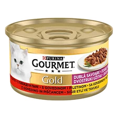 Gourmet Çifte Lezzet Sığır Eti Tavuk Kedi Maması