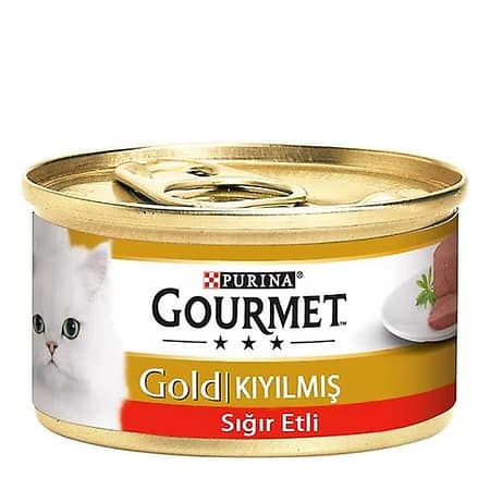 Gourmet Gold 6 Al 5 Öde Sığır Etli Kıyılmış Yetişkin Kedi Maması 6×85 gr