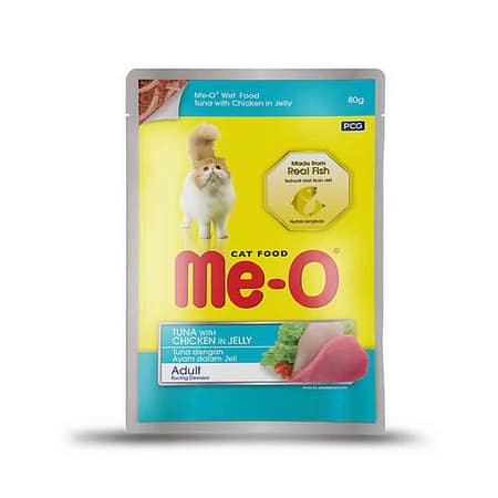 MeoMe-O Pouch Ton Balığı & Tavuk Etli Kedi Yaş Mama 80 gr (12 adet)