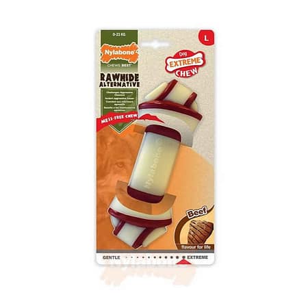Nylabone Biftek Aromalı Köpek Çiğneme Kemiği L