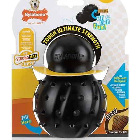 Nylabone Biftek Aromalı Köpek Kemirme ve Ödül Topu L