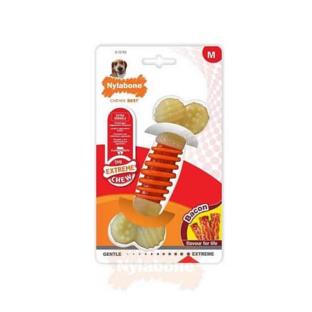 Nylabone Domuz Pastırması Aromalı Köpek Çiğneme Kemiği