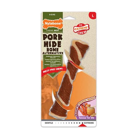 Nylabone Domuz Pastırması ve Fıstık Ezmesi Aromalı Köpek Çiğneme Çubuğu L