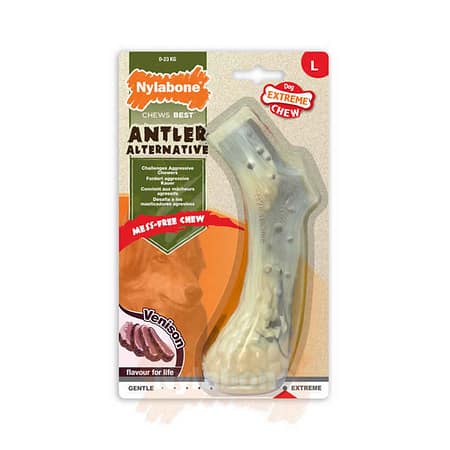 Nylabone Geyik Aromalı Köpek Çiğneme Kemiği L