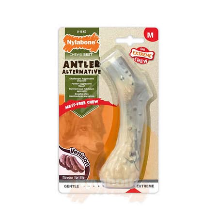 Nylabone Geyik Aromalı Köpek Çiğneme Kemiği M