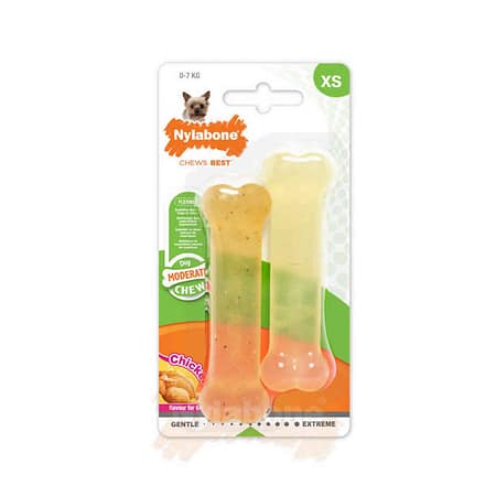 Nylabone Tavuk Aromalı Köpek Çiğneme Kemiği
