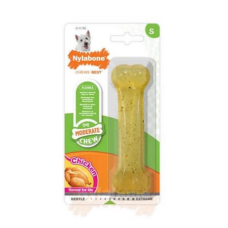 Nylabone Tavuk Aromalı Köpek Çiğneme Kemiği