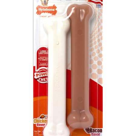 Nylabone Tavuk ve Domuz Aromalı Köpek Çiğneme Kemiği L 2Li