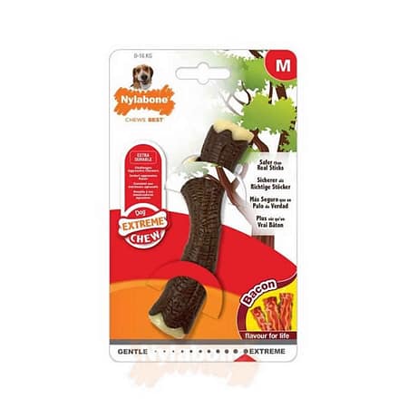 Nylabone Domuz Pastırması Aromalı Köpek Çiğneme Çubuğu M