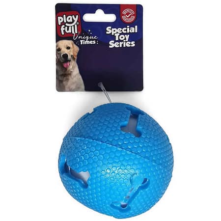 PF-4004 Playfull Işıklı Kemik Desenli Plastik Top Köpek Oyuncağı 7,5 Cm
