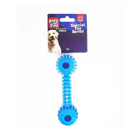 PF-4021 Playfull Dumbell Şeklinde Tırtıklı Köpek Oyuncağı 12x3,5 Cm