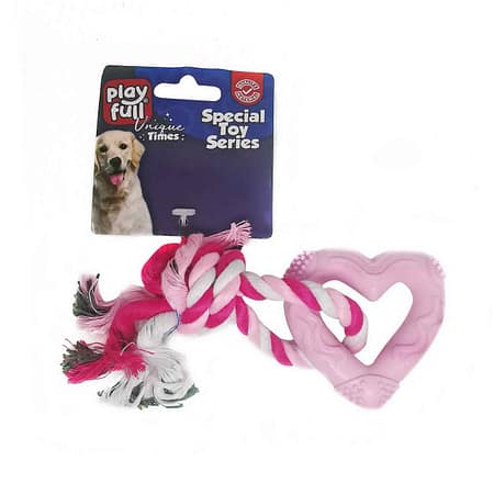 PF-4050-Playfull Plastik ve İpli Köpek Oyuncağı 18 Cm