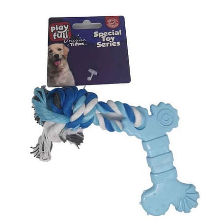 PF-4052-Playfull Plastik ve İpli Köpek Oyuncağı 18 Cm
