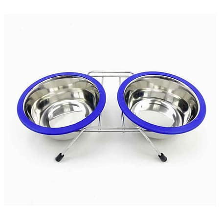 Playfull 16 Oz Krom Kaplı Çiftli Mama Kabı