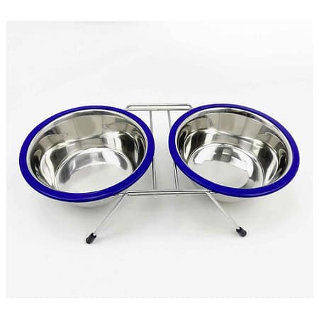 Playfull 32 Oz Krom Kaplı Çiftli Mama Kabı