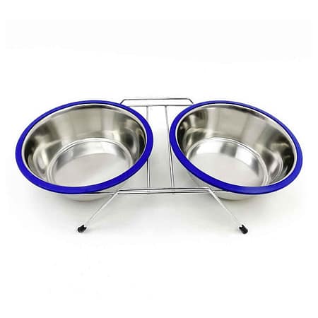 Playfull 64 Oz Krom Kaplı Çiftli Mama Kabı