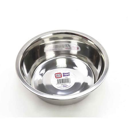 Playfull Kauçuk Tabanlı Kaydırmaz Çelik Mama Kabı 2 QT