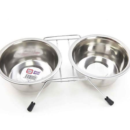 Playfull Krom Kaplı Çiftli Mama Kabı 1 QT