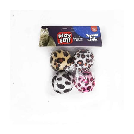 Playfull Kumaş Top Kedi Oyuncağı 3,5 Cm 4'Lü
