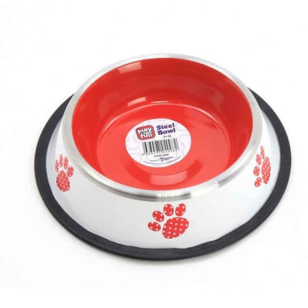 Playfull Renkli Desenli Çelik Mama ve Su Kabı 24 Oz