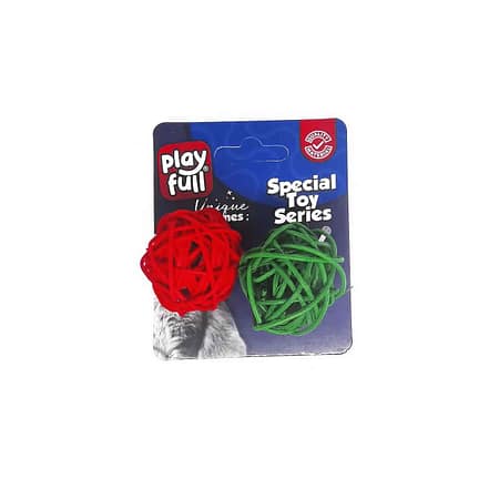 Playfull Top Şeklinde Kedi Oyuncağı 4 Cm 2'Li