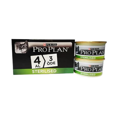 Pro Plan Sterilised Somon ve Ton Balıklı Kedi Konservesi 4 Al 3 Öde 85 g