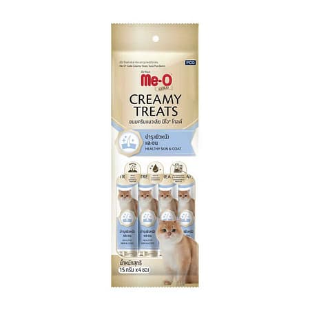 TR55CAS3015 Me-O Gold Biotin Creamy Treat Tuna Kedi Ödülü 4x15gr (12 Adet)